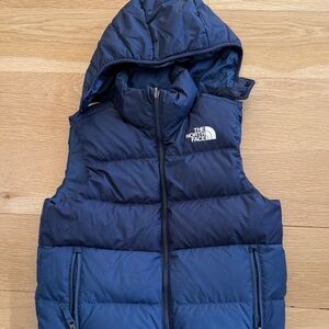 The North Face Navy Hooded Puffer Vest